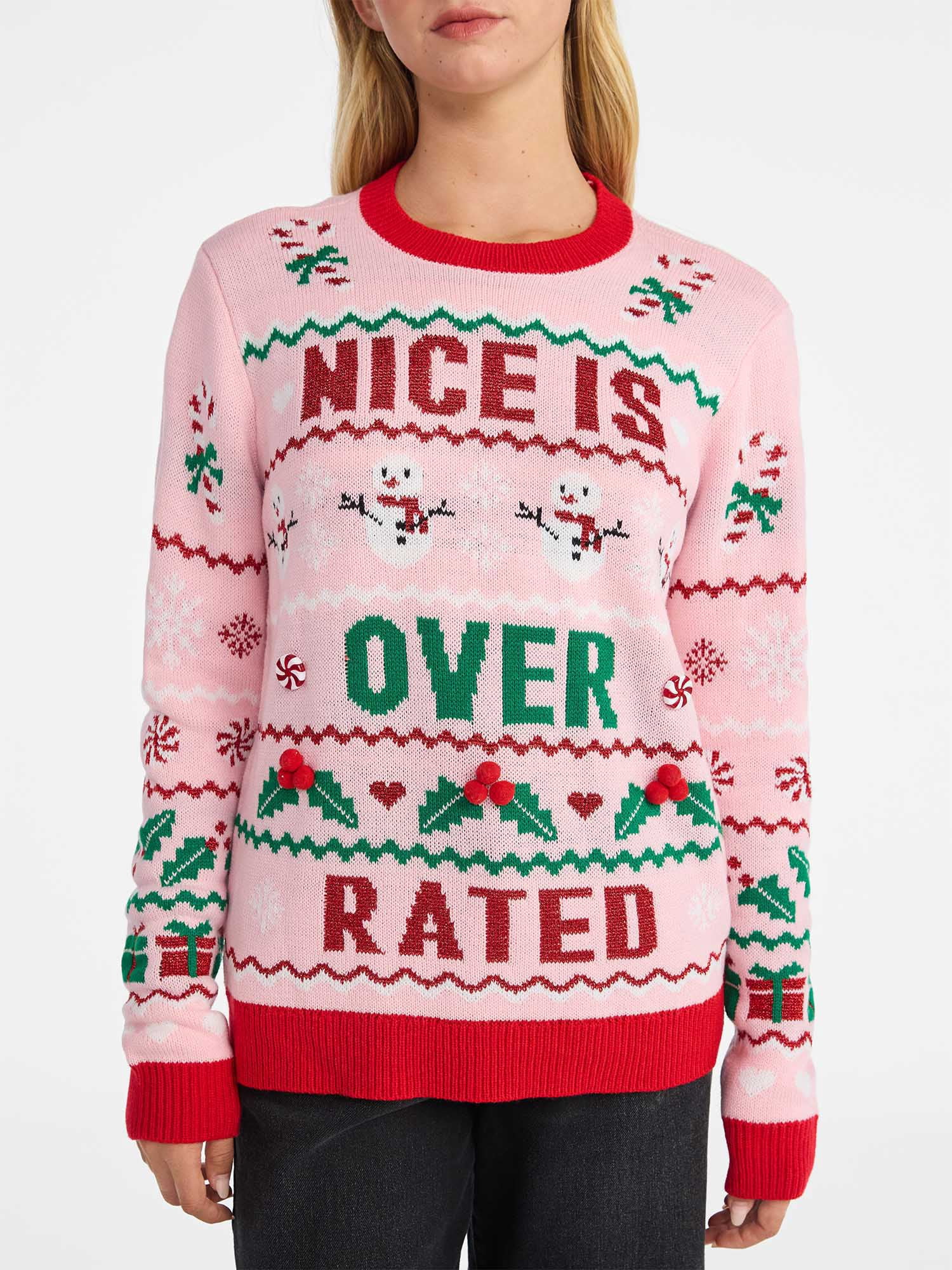No Boundaries Christmas Sweater, Lightweight, Women's