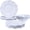 White, variant on Creamy Beaded Melamine Dinnerware Sets, Set of 6,18   Plates and Bowls Set, Lightweight,  Scalloped Rim Dishes Dinner Serving Set for Indoor & Outdoor Use,