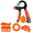 Orange, variant on Arcticwind Counting Hand Grip Strengthener Set, Hand Strength Exerciser - Finger Exerciser, Grip Strength Trainer, Finger Stretcher, Stress Relief Grip Ball - Adjustable Resistance 11-132 Lbs