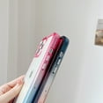 thumbnail image 6 of Gradient Color Shockproof Clear Phone Case TPU Compatible with iPhone 14, Drop Protection Transparent Anti-Scratch Slim Thin Back Cover Colorful Frame Wireless Charging, Rose+Blue, 6 of 10