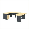 thumbnail image 1 of Series A U Shaped Corner Desk with Peninsula and Storage in Beech, 1 of 10
