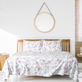 thumbnail image 4 of EnvioHome 100% Cotton Flannel Sheets King Size Bed Sheets Set with Deep Pockets, Brushed Flannel with Elastic Fitted Sheet Set, Soft & Cozy Sheets - 4 Piece Bedding and Pillowcase set, Blush Floral, 4 of 5