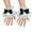 Black, variant on Women Bracelet Women Lolita Hand Sleeve Wrist Cuffs Ruffled Lace Bowknot Maid Cosplay Bracelet