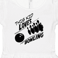 thumbnail image 4 of Inktastic This Kid Loves Bowling Girls Baby Dress, 4 of 5