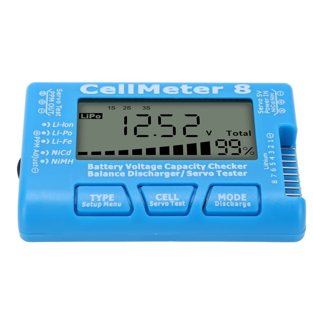Detector de batería Jadeshay Comprobador digital de capacidad de batería ABS