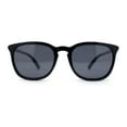 thumbnail image 2 of Polarized Gentlemanly Minimal Keyhole Bridge Thin Horn Rim Sunglasses Shiny Black - Black, 2 of 4