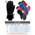 thumbnail image 3 of Deago Ski Gloves Waterproof Touchscreen Snowboard Gloves, Warm Winter Snow Gloves for Cold Weather, Fits Both Men & Women (Red, M), 3 of 10