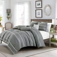 thumbnail image 2 of Chezmoi Collection Porter 7-Piece Yarn-Dyed Multi Striped Jacquard Comforter Set, 2 of 8