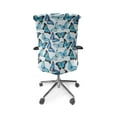thumbnail image 5 of Ambesonne Butterfly Office Chair Cover Stretchable High Back, Bluish Winged Animals, Pale Blue Champagne and White, 5 of 6
