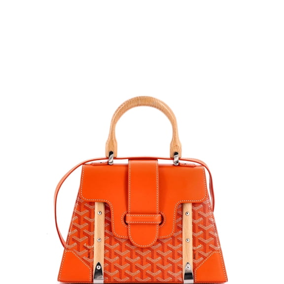 Pre-Owned Saigon Top Handle Bag Coated Canvas with Leather PM By Rebag