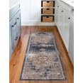 thumbnail image 7 of Unique Loom Chateau Collection Area Rug - Roosevelt (2' 7" x 10' Runner Dark Blue/Beige), 7 of 7