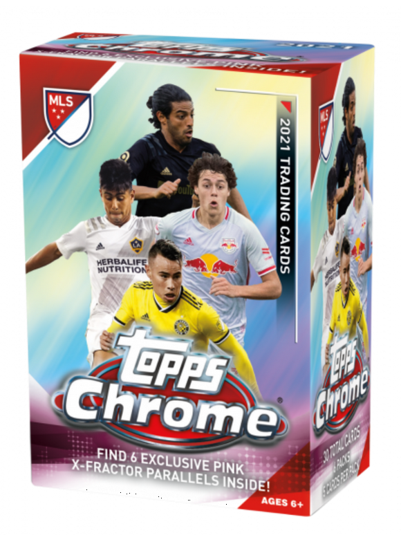 2021 Topps Chrome MLS Soccer Trading Cards Blaster Box