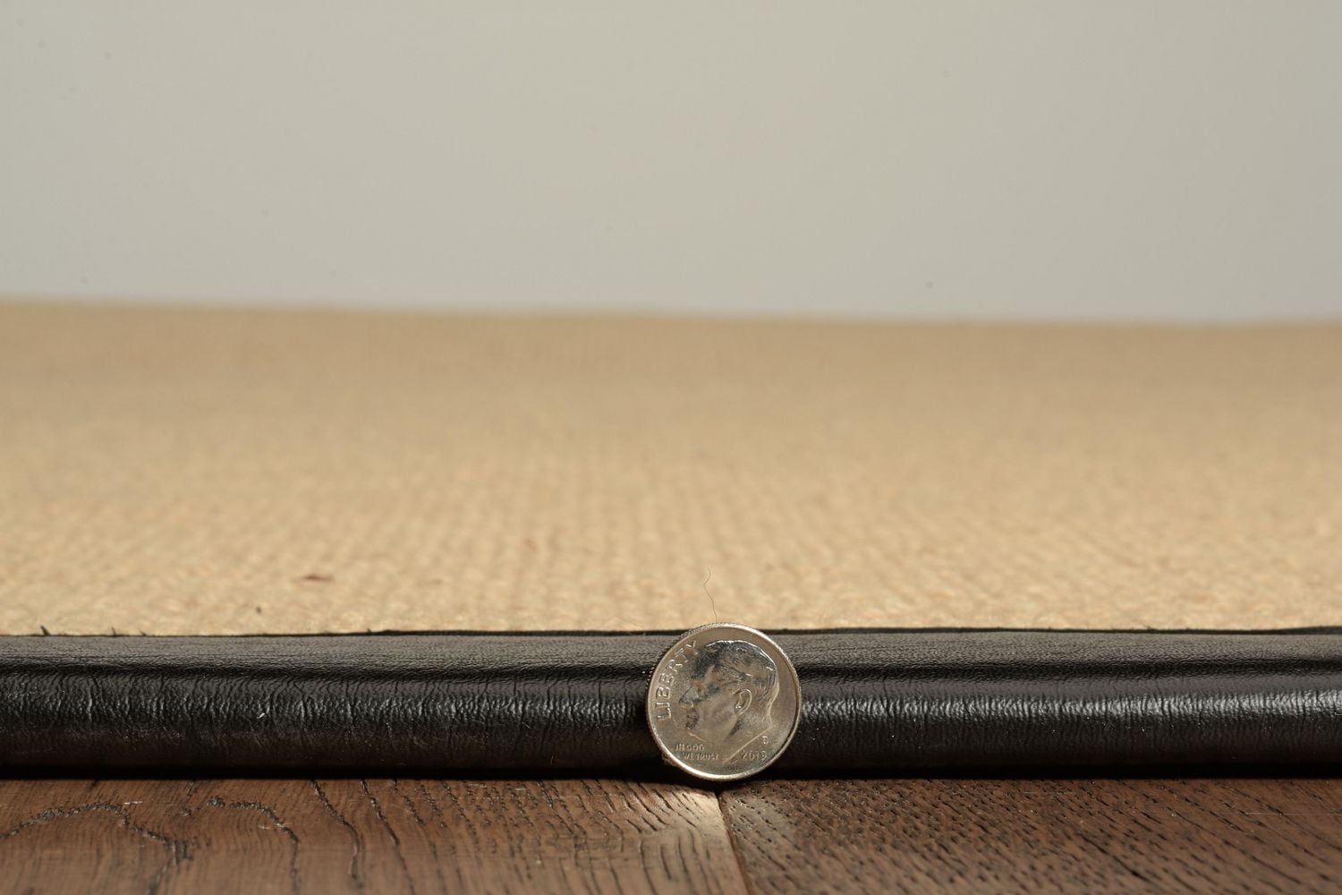 Athena Sisal & Black PU 9'10" x 13' Area Rug