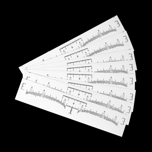 Fugacal 50 unids desechable ceja Regla Pegatina ceja Herramientas Que Forman para la medición de Maquillaje Fugacal No se aplica