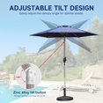 thumbnail image 4 of TOTAL 7.5FT Patio Umbrella Outdoor Market Umbrella with Silver Aluminum Pole, UV Resistant Canopy, Wind Vent, Tilt & Crank System, Perfect for Patio, Garden, Deck, Pool, Outdoor Dining, Navy Blue, 4 of 7