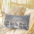 thumbnail image 4 of Merry Christmas Pillow Covers, Linen Long Throw Pillow Case, Grey Snowman Snowflake Xmas Tree Winter Holiday Pillow Protector Decorative Cushion Cover for Living Room/Bedroom 20" x 26", 4 of 8