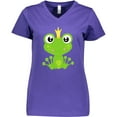 thumbnail image 3 of Inktastic Frog Prince, Green Frog, Frog With A Crown Women's V-Neck T-Shirt, 3 of 5