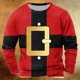thumbnail image 1 of Sudadera sin capucha para hombre, informal, a la moda, con cuello redondo, estampado navideño, jersey de manga larga, blusa de poliéster para hombre, 1 of 5