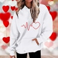 thumbnail image 2 of Enjoytime Sweatshirts for Women Trendy Hoodies Heart Printed Pullover Sweatshirts with Pockets Long Sleeved Loose Oversized Women's Tops, 2 of 5