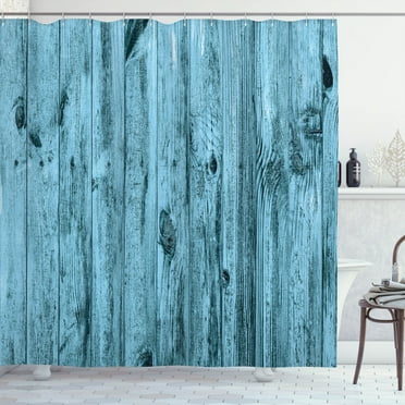 Ambesonne Rustic Shower Curtain, Wall Background Art Antique, 69"Wx75"L, Dark Turquoise