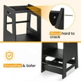 thumbnail image 7 of Kids Step Stool Wooden Toddler Step Stool Adjustable Step Stool for Kids Kitchen Stool Helper Toddlers Learning Stool Tower for Kitchen Counter, 7 of 7