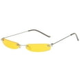 thumbnail image 6 of 1 Pair of Glasses Yellow Women Man Vintage Transparent Small Frame Sunglasses Retro Eyewear Fashion, 6 of 9