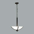 thumbnail image 2 of Yosemite Home Decor Alta Peak 3 Light Bowl Chandelier in Coffee/Acid Wash Glass, 2 of 8