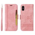 thumbnail image 2 of Feishell Wallet Case for iPhone XS Max, Magnetic Protect PU Leather Flip Case Card Holders RFID Blocking Kickstand Protection with Strap Case for iPhone XS Max, Pink, 2 of 15