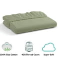 thumbnail image 2 of California King Fitted Sheet Only - Hotel Quality Fitted Sheet - Ultra Soft & Breathable - 100% Giza Cotton - Cooling Fitted Sheets for Cal King Size Bed (Sage), 2 of 5