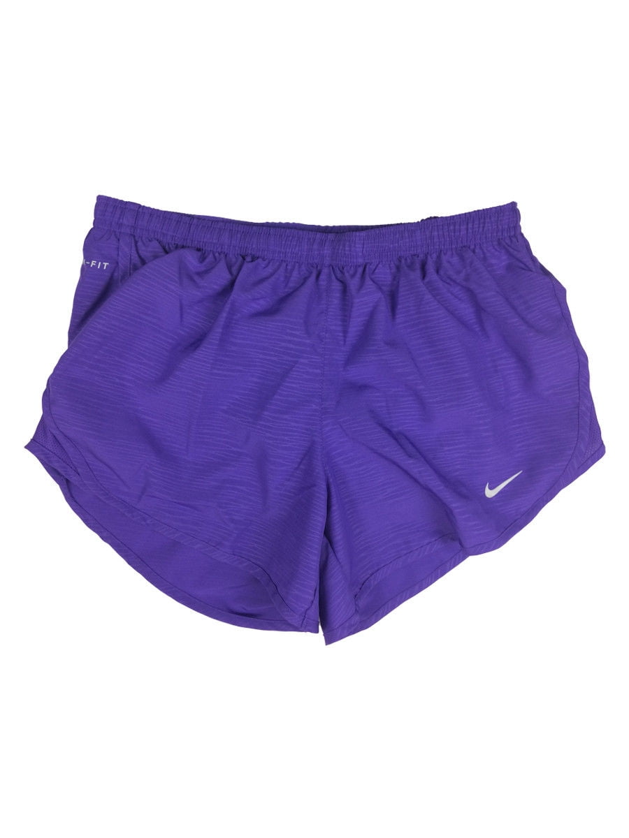 Nike Nike Womens DriFit Embossed 3.5" Running Shorts w/Brief Liner