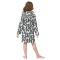 thumbnail image 4 of FORMRS Niños Bathrobe Unisex Hooded Robe Soft Plush Pajamas Sleepwear, Size 7-9T, Cute Llamas Pattern, 4 of 7