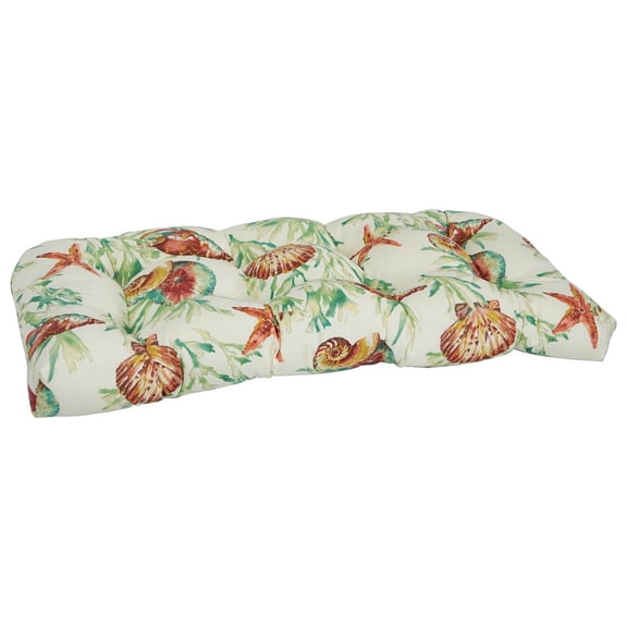 Blazing Needles 42-inch by 19-inch U-Shaped Patterned Spun Polyester Tufted Settee/Bench Cushion  93180-LS-OD-107