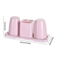 thumbnail image 3 of Toothbrush Holder Set for Couples Modern Bathroom Organizer with Two Rinsing Cups and Stand, 3 of 8