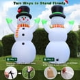 thumbnail image 3 of Colgador inflable con forma de muñeco de nieve de 3 m con luz LED, decoración navideña, 3 of 6