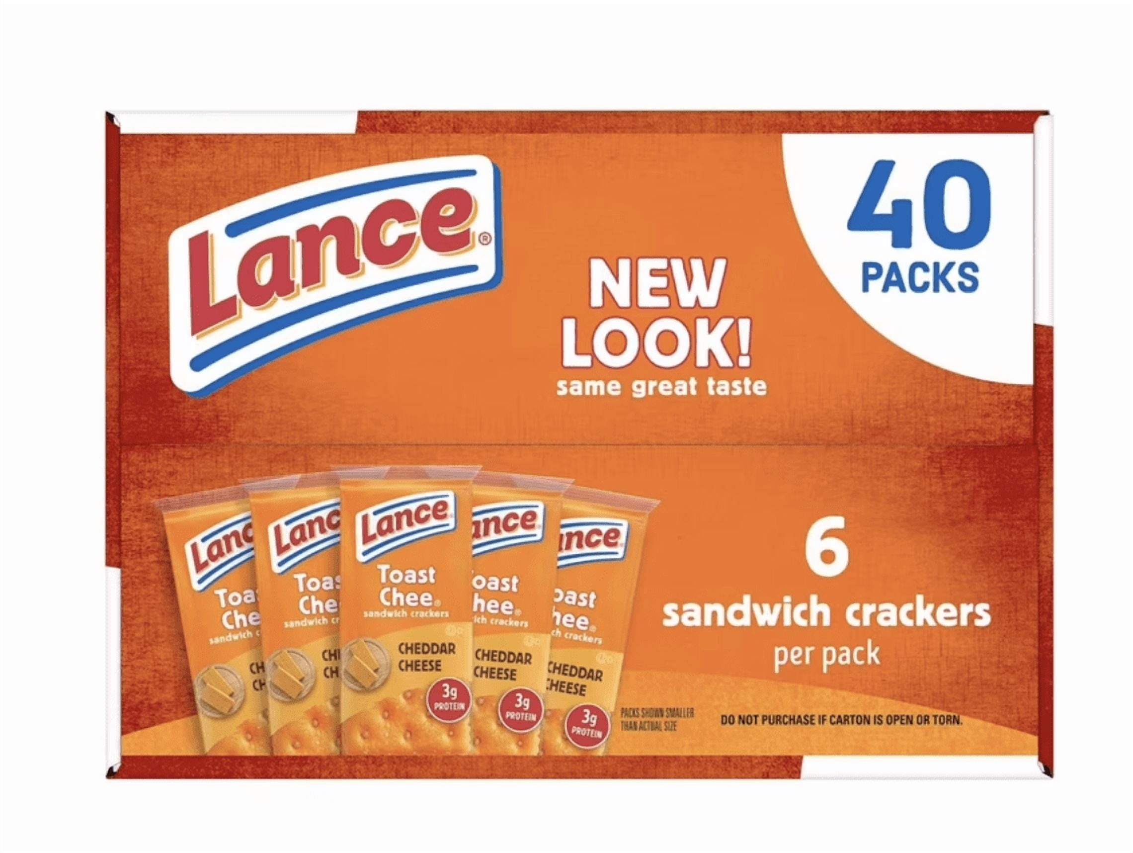 Lance ToastChee Cheddar Cheese Crackers 1.41 oz. 40 pk. Bulk