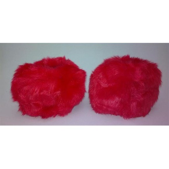 Best Desu 17311 Chauffe-Poignets en Fausse Fourrure Synthétique-Rouge