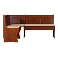 thumbnail image 3 of Linon Chelsea Ensemble de Coin 3 Pcs en Noyer avec Ensemble de Coussins 4 Pcs en Polyester, Beige, 3 of 17