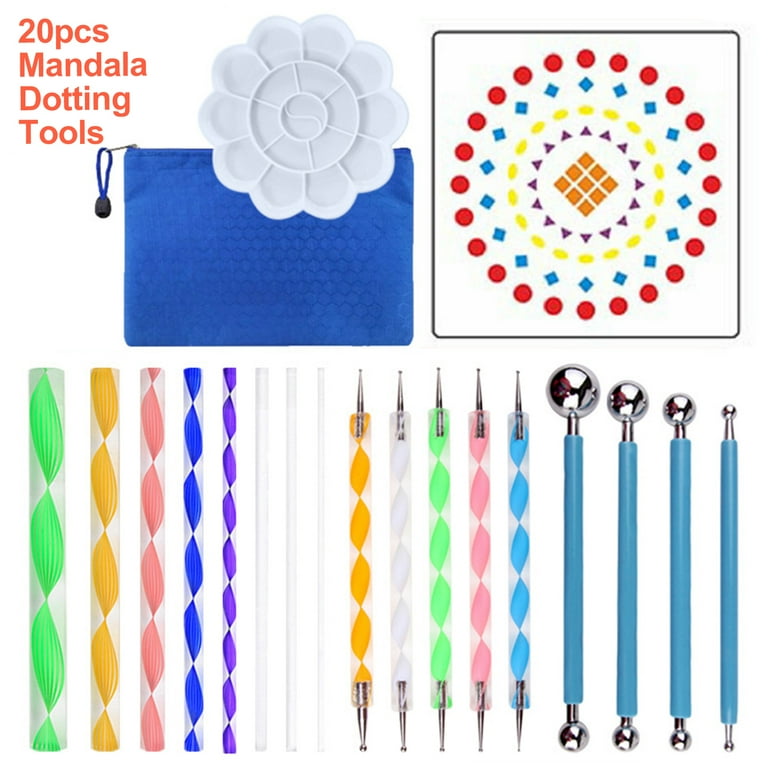 How to paint Mandalas Using the Silicone tools ~ Dotting with