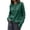 Green, variant on gbyLJF Womens Ruffer Sweater Cardigan Button Down Long Sleeve Crew Neck Cropped Knitted Tops White