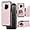 Pink, variant on Compatible with Samsung Galaxy S9 Wallet Case with Card Holder, PU Leather Kickstand Card Slots Case,Double Magnetic Clasp Durable Shockproof Cover,Pink