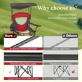 thumbnail image 4 of Sophia & William 2 Pack Folding Camping Chairs with Canopy Shade Portable Outdoor Beach Chairs with Storage Pocket and Cup Holder, Red, 4 of 9