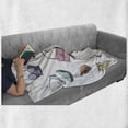 thumbnail image 6 of Heels and Dresses Soft Flannel Fleece Throw Blanket, Summer Fashion Clothing Pattern and Accessories with Young Woman Theme, Cozy Plush for Indoor and Outdoor Use, 50" x 70", Multicolor, by Ambesonne, 6 of 6