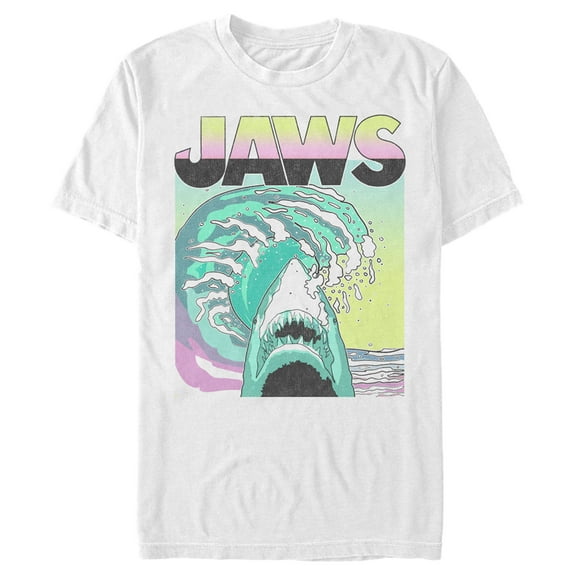 Men's Jaws 80s Colorful Wave Graphic T-Shirt