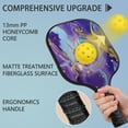 thumbnail image 4 of Pickleball Paddles Set Of 1, Fiberglass Surface, Liquid & Marble Print, 1 Paddles, 2 Balls & Bag, 4 of 5