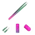 thumbnail image 3 of Unique Bargains 1 Pc Ice Flower Eyebrow Tweezer for Bathroom Travel Hotel Pink Stainless Steel, 3 of 4