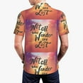 thumbnail image 3 of Balery Not All Who Wander Are Lost Printed Men’s Short Sleeve Polo Shirt, Midweight Men's Shirt,Golf Polo shirts -3X-Large, 3 of 8