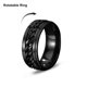 thumbnail image 1 of anillo de dedo con incrustaciones de cadena de acero inoxidable punk para hombre y mujer joyería regalo, 1 of 4