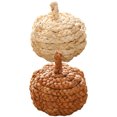 thumbnail image 5 of 2pcs adornos de calabaza tejida de paja árbol de Navidad decoración de calabaza con temas de otoño adornos al aire libre, 5 of 5