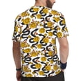 thumbnail image 2 of Wukai Snake And Rose Print Men's Short-Sleeved Mesh T-Shirt,Quick-Dry Short Sleeve Workout T-Shirt-6X-Large, 2 of 8
