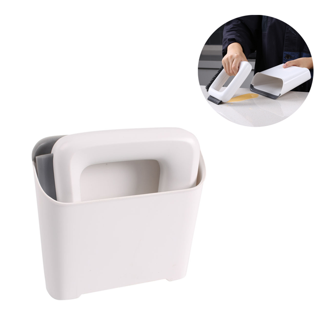 Mini juego de recogedor de escoba, cepillo de limpieza para teclado de escritorio, limpiaparabrisas para baño, ducha, espejos, fregadero de cocina BRI Rojo Verde